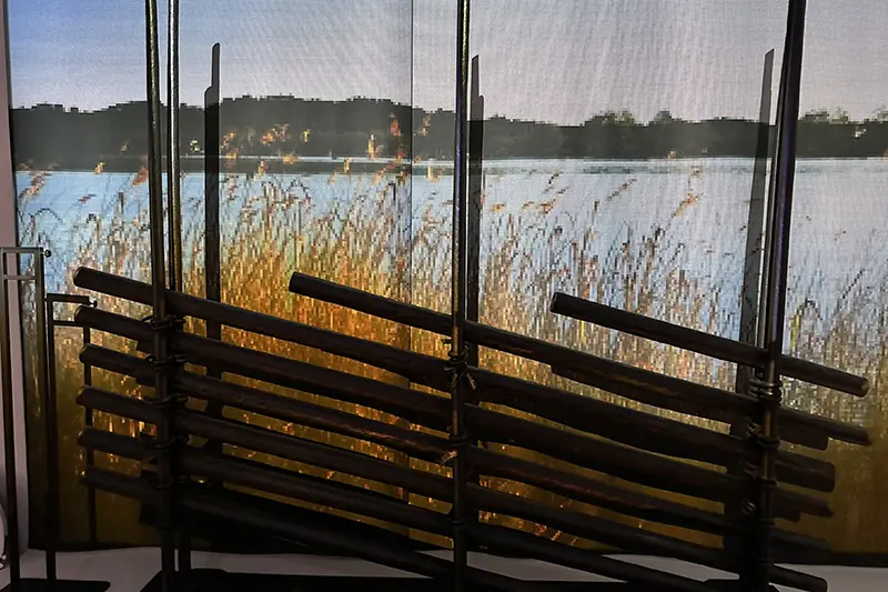 En gärdsgård helt gjord i smide och inte i trä