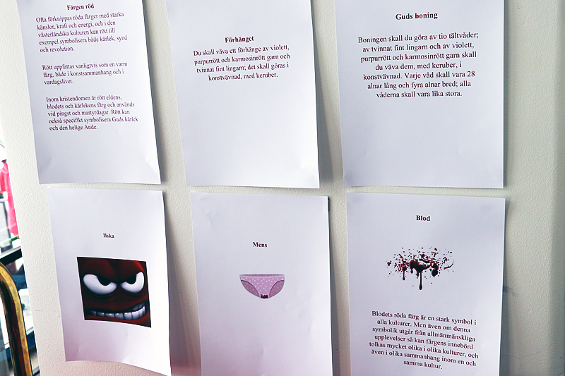 "Rött som i...", en pedagogisk workshop för barn i alla åldrar arrangerad av Svenska kyrkan och Länskulturen. Foto: Anton Säwström